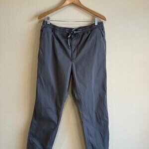 Tommy Bahama Oceanside Poplin pull on Pants Cave Gray drawstring elastic Men's L